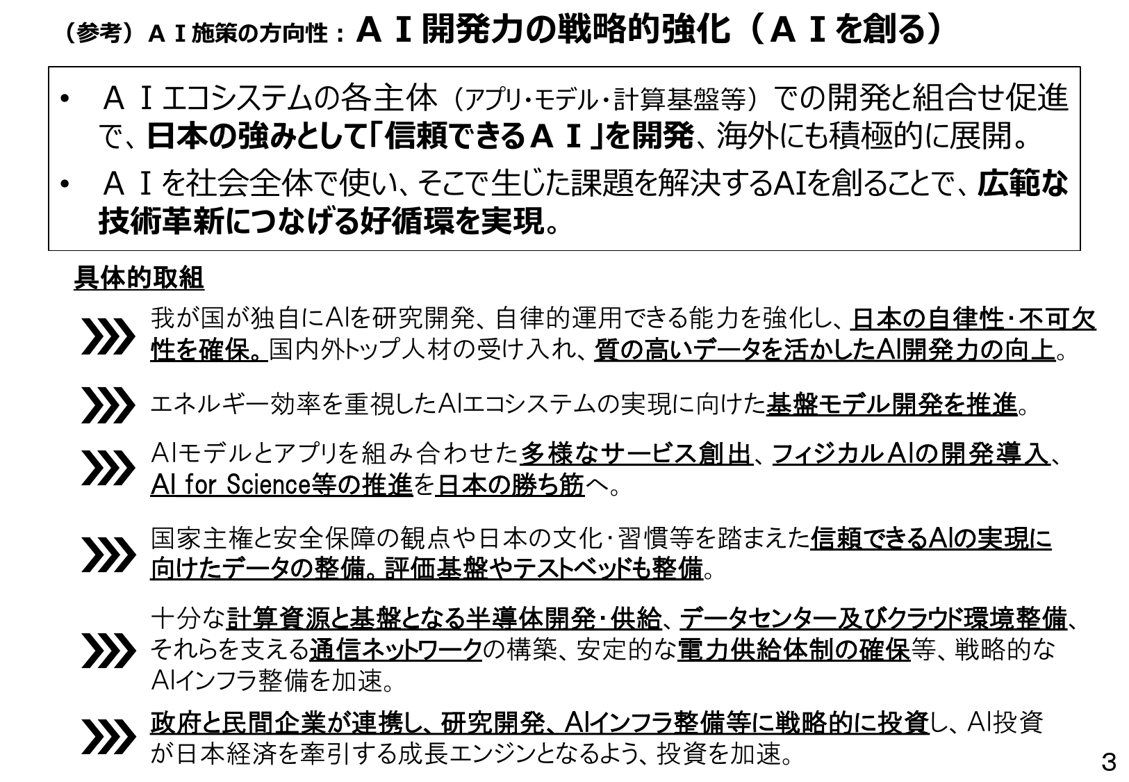 人工知能基本計画（概要）