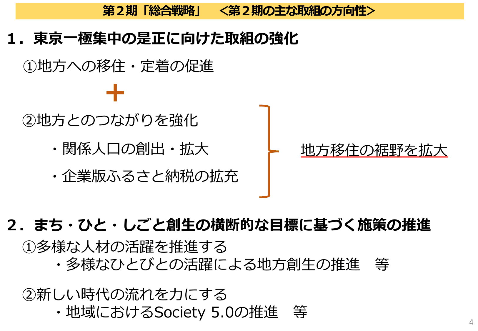 第2期まち・ひと・しごと創生総合戦略（概要）