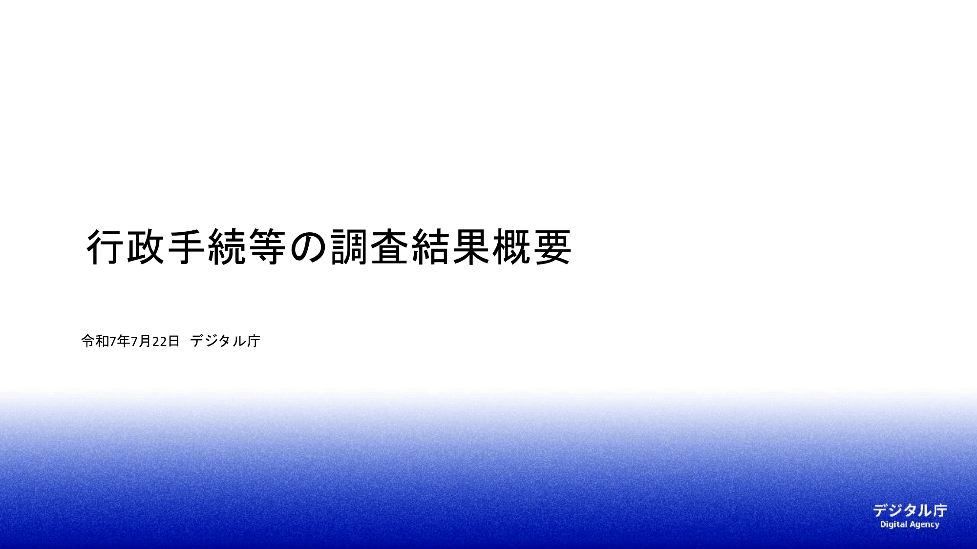行政手続等の調査結果概要