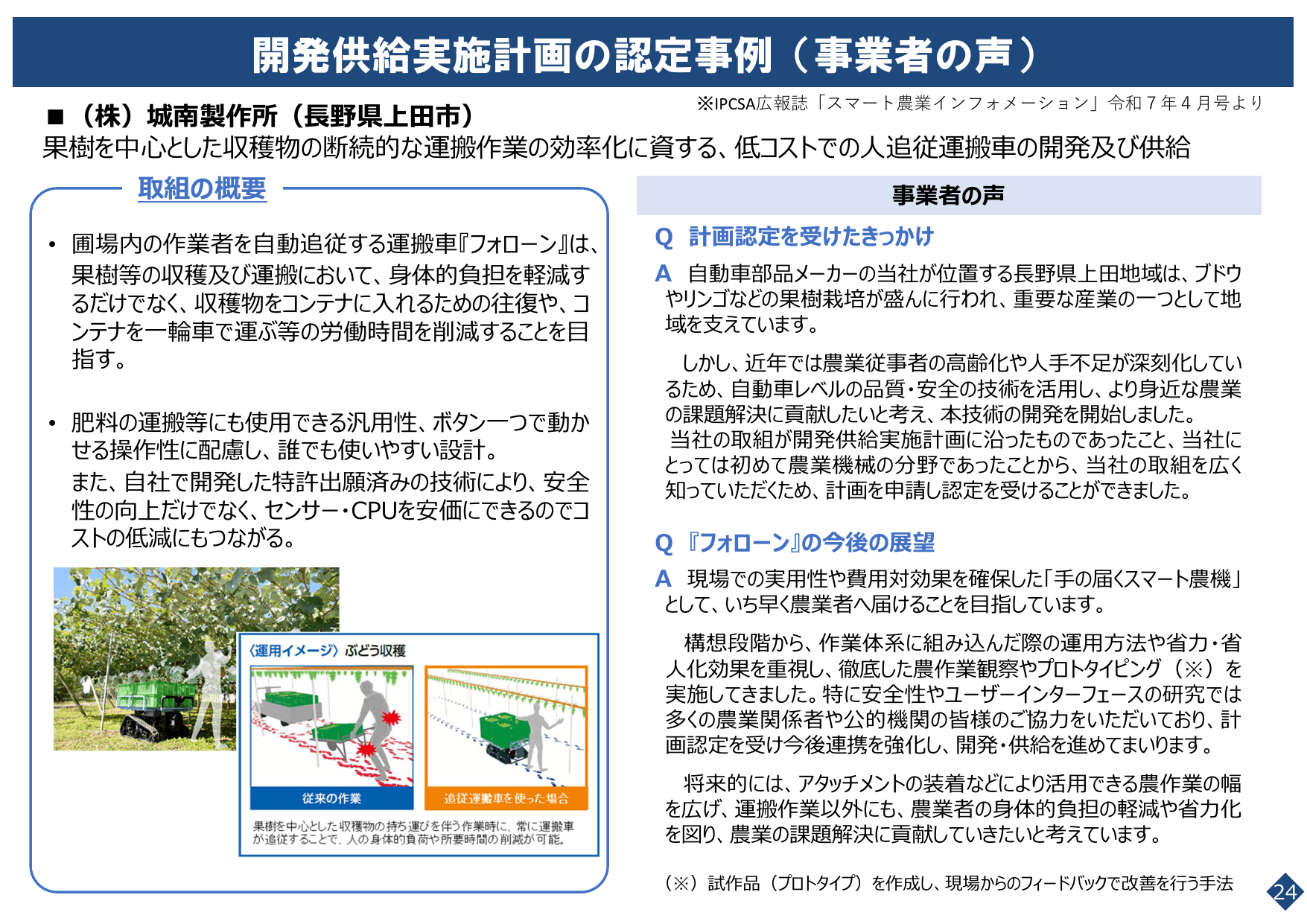 スマート農業をめぐる情勢について