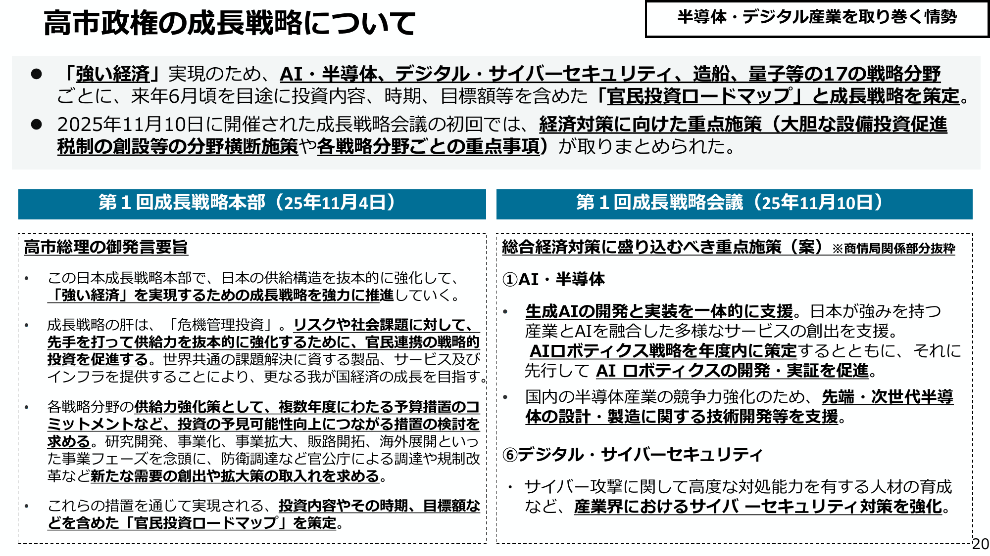 半導体・デジタル産業戦略の今後の方向性（第14回）