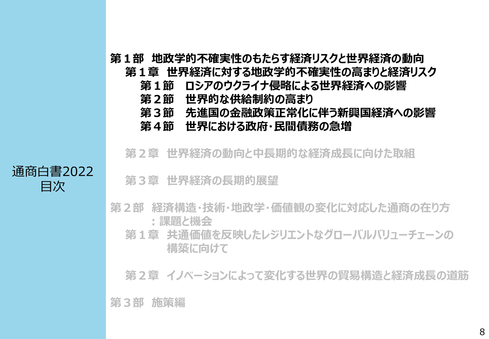 通商白書2022（概要）