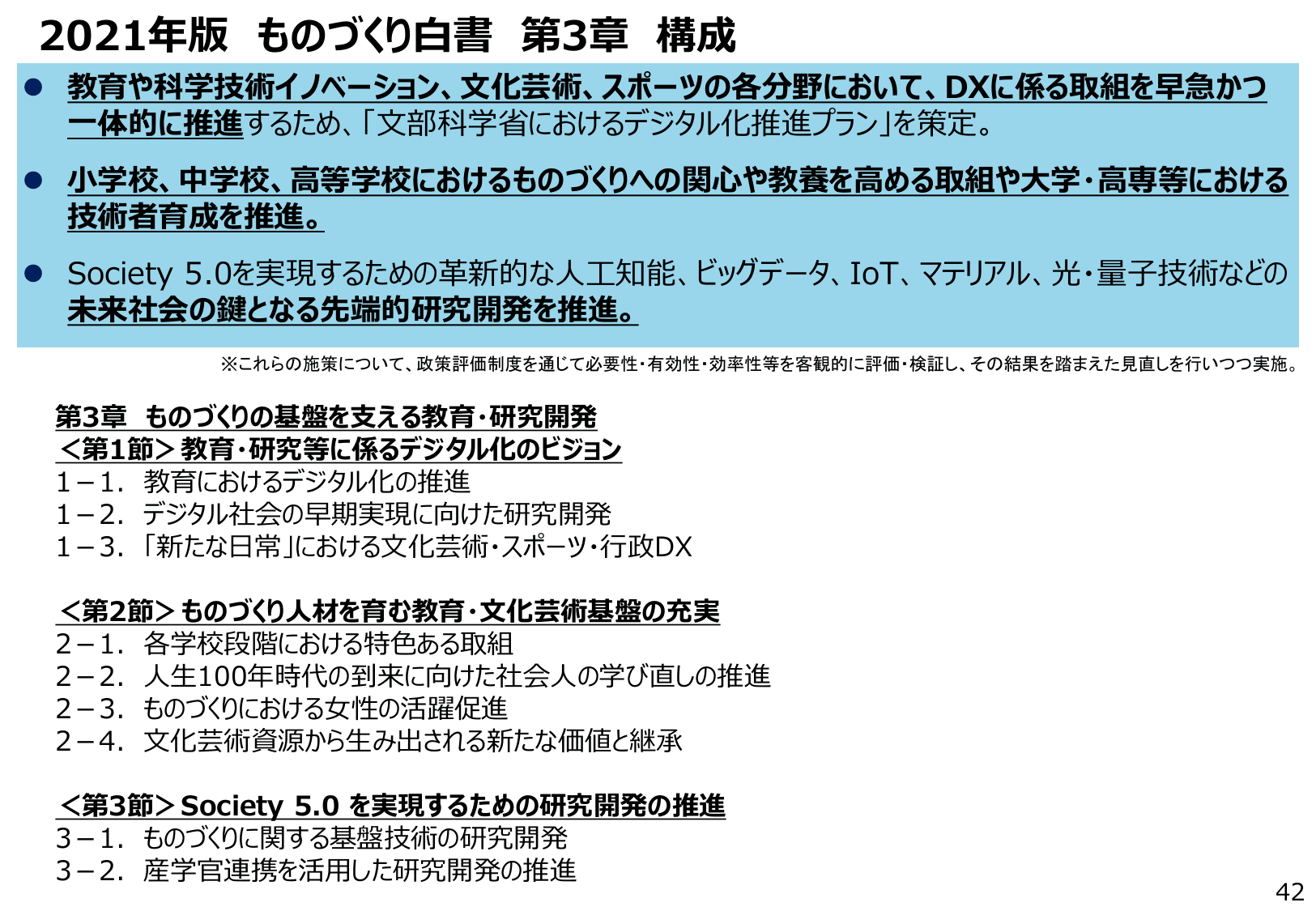 2021年版 ものづくり白書（概要）