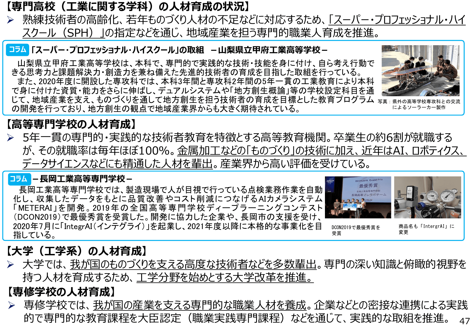 2021年版 ものづくり白書（概要）