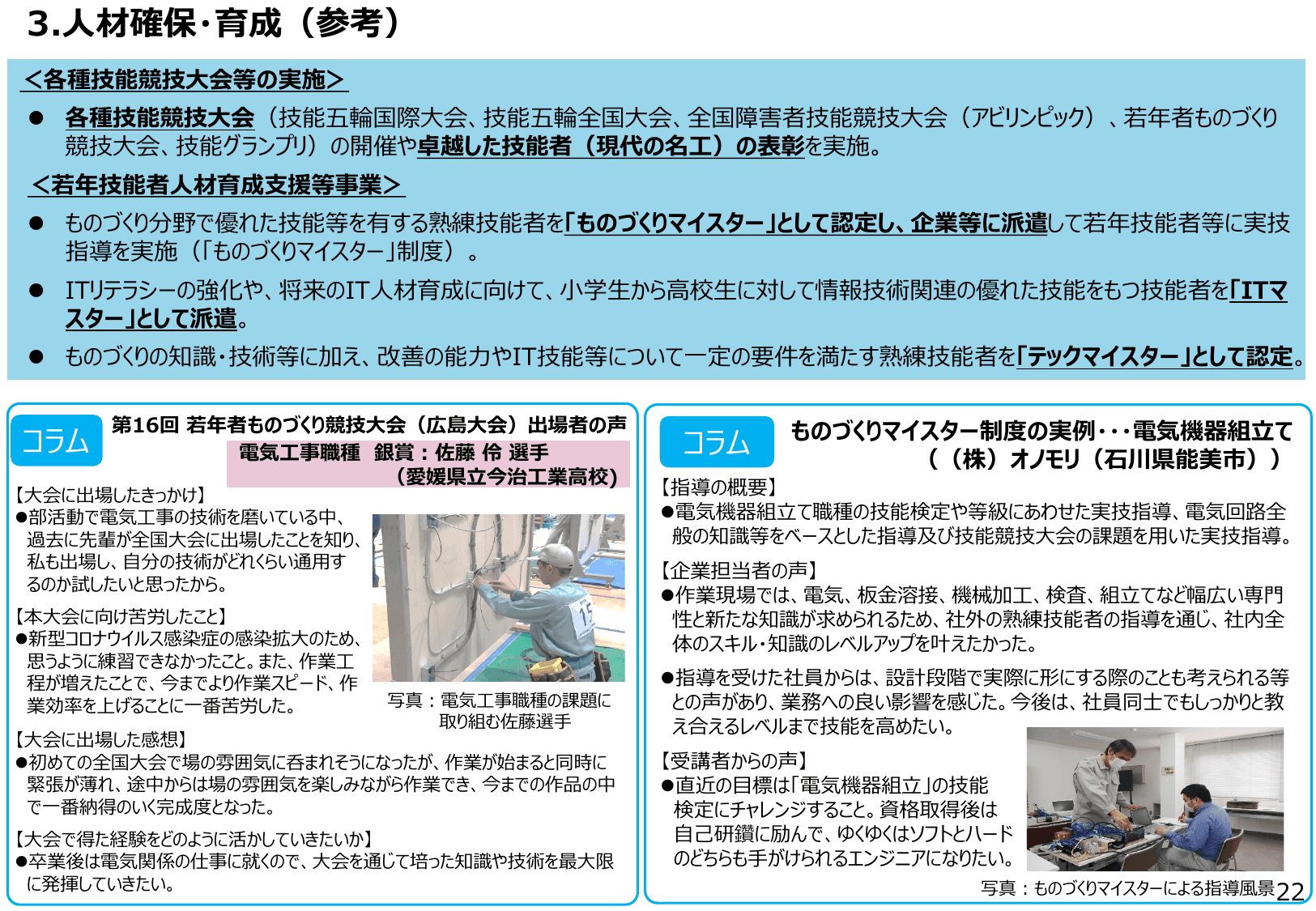 2022年版 ものづくり白書（概要）