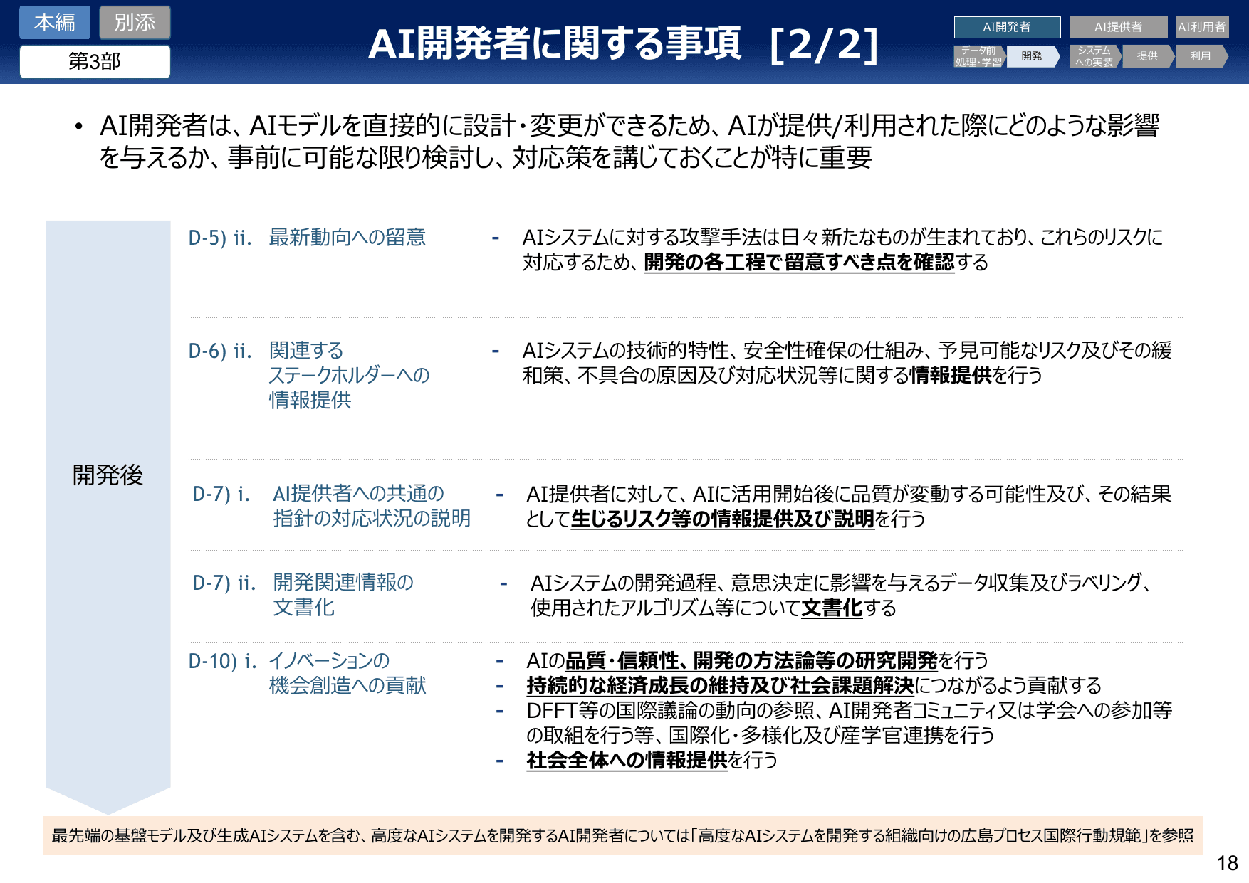 AI事業者ガイドライン v1.0（概要）