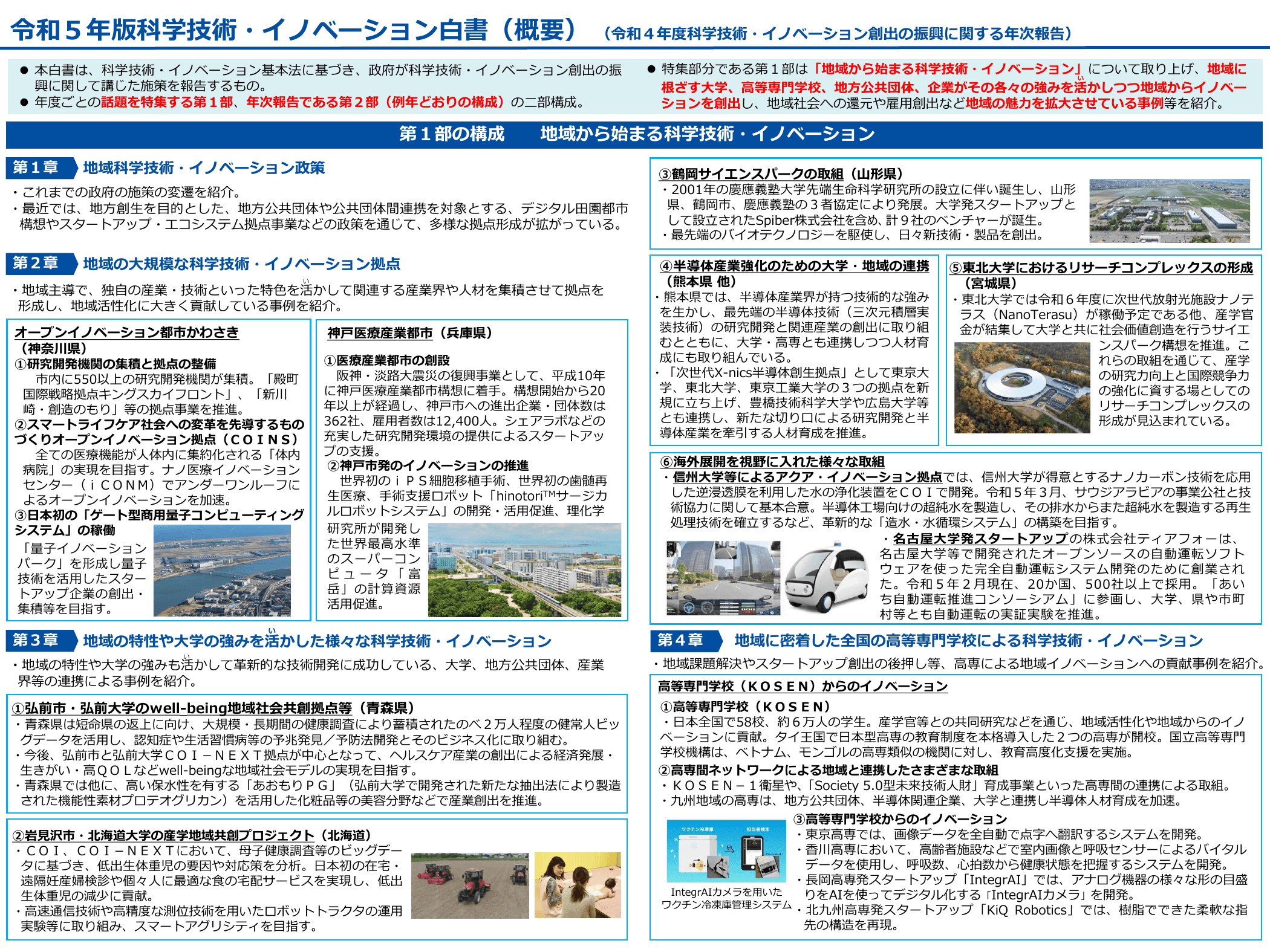 令和5年版 科学技術・イノベーション白書（概要版）