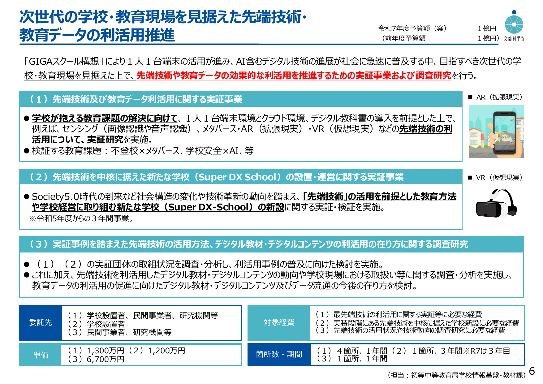 教育DX・GIGAスクール構想関係予算の内容