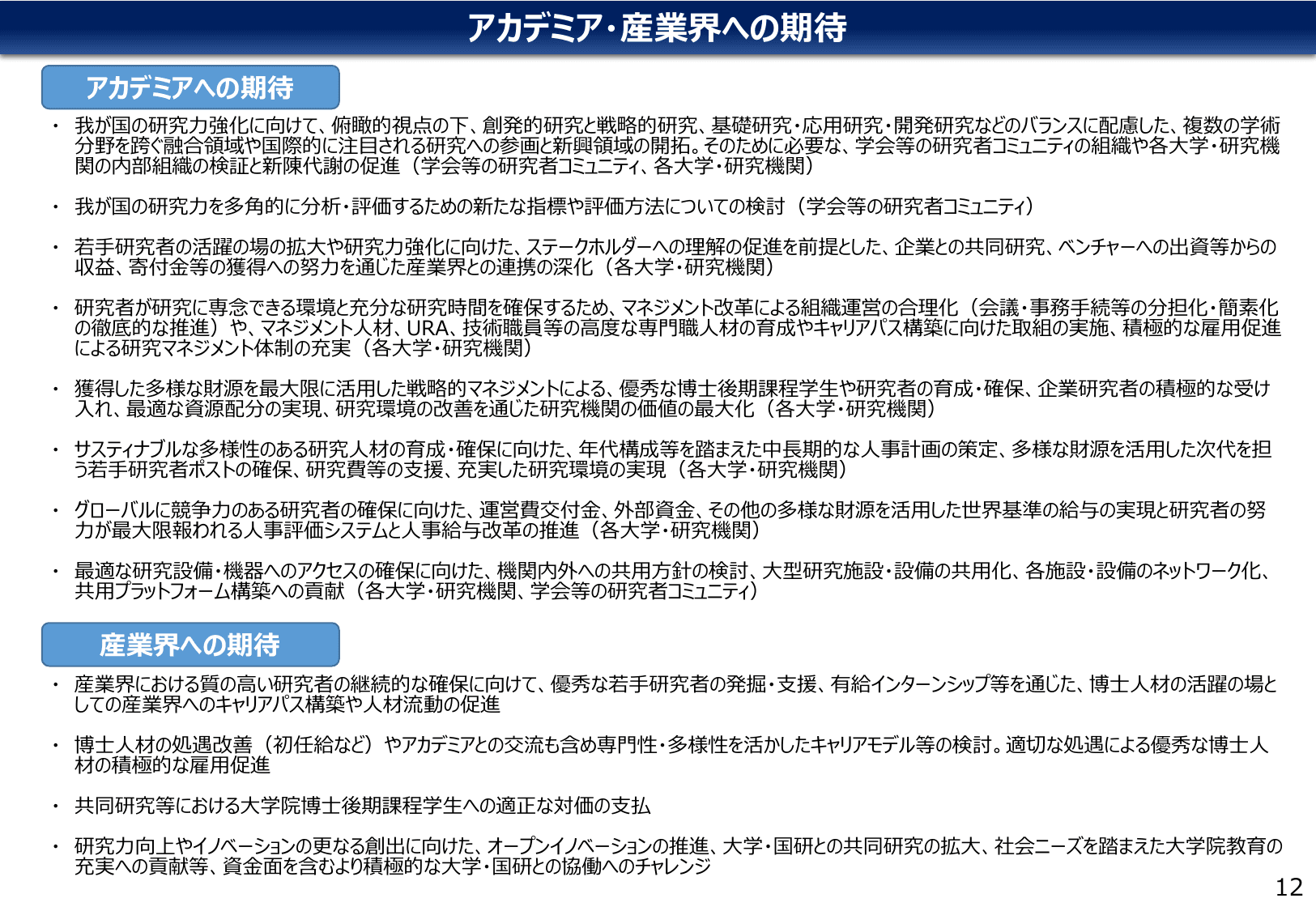 研究力強化・若手研究者支援総合パッケージ