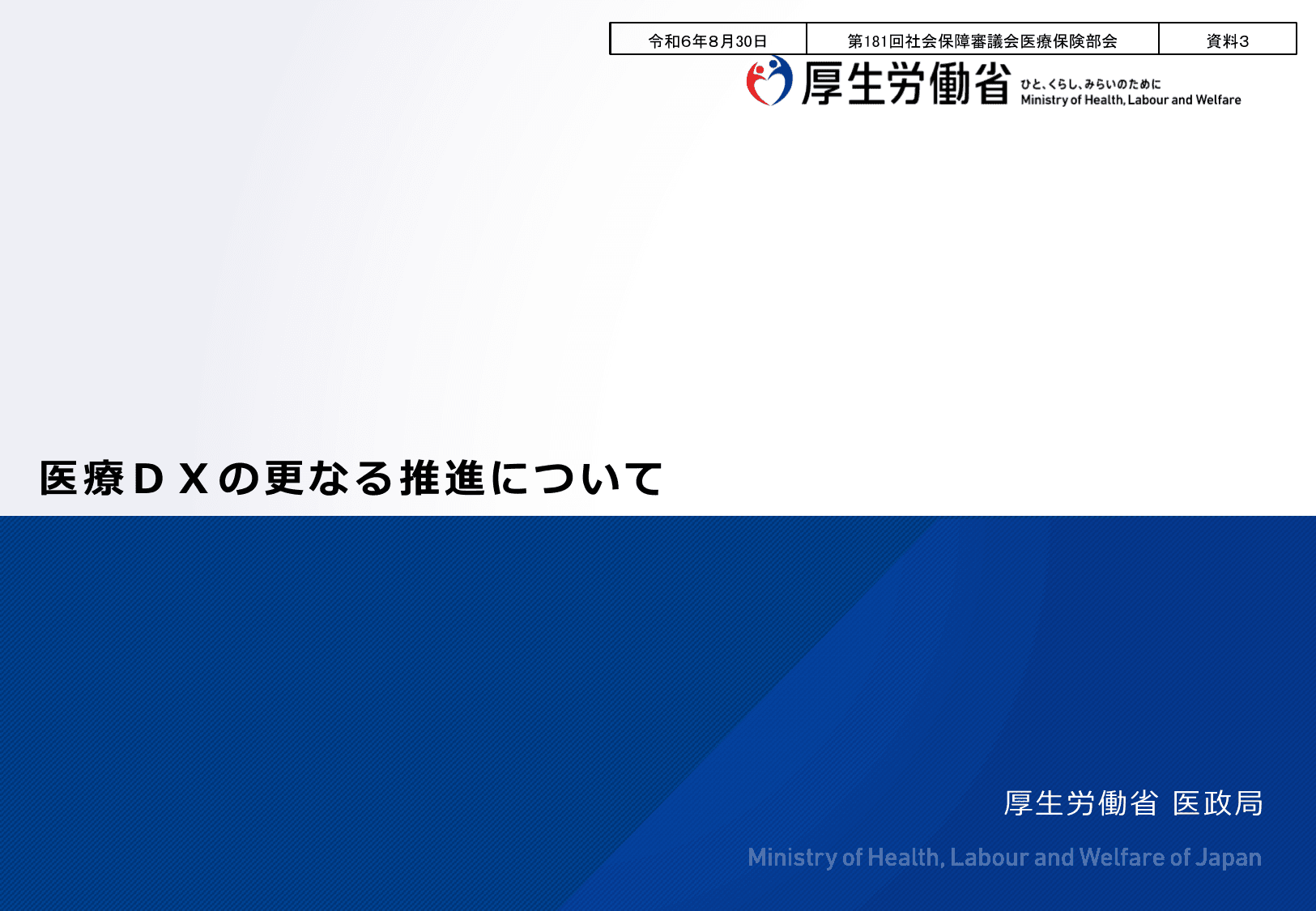 医療DXの更なる推進について