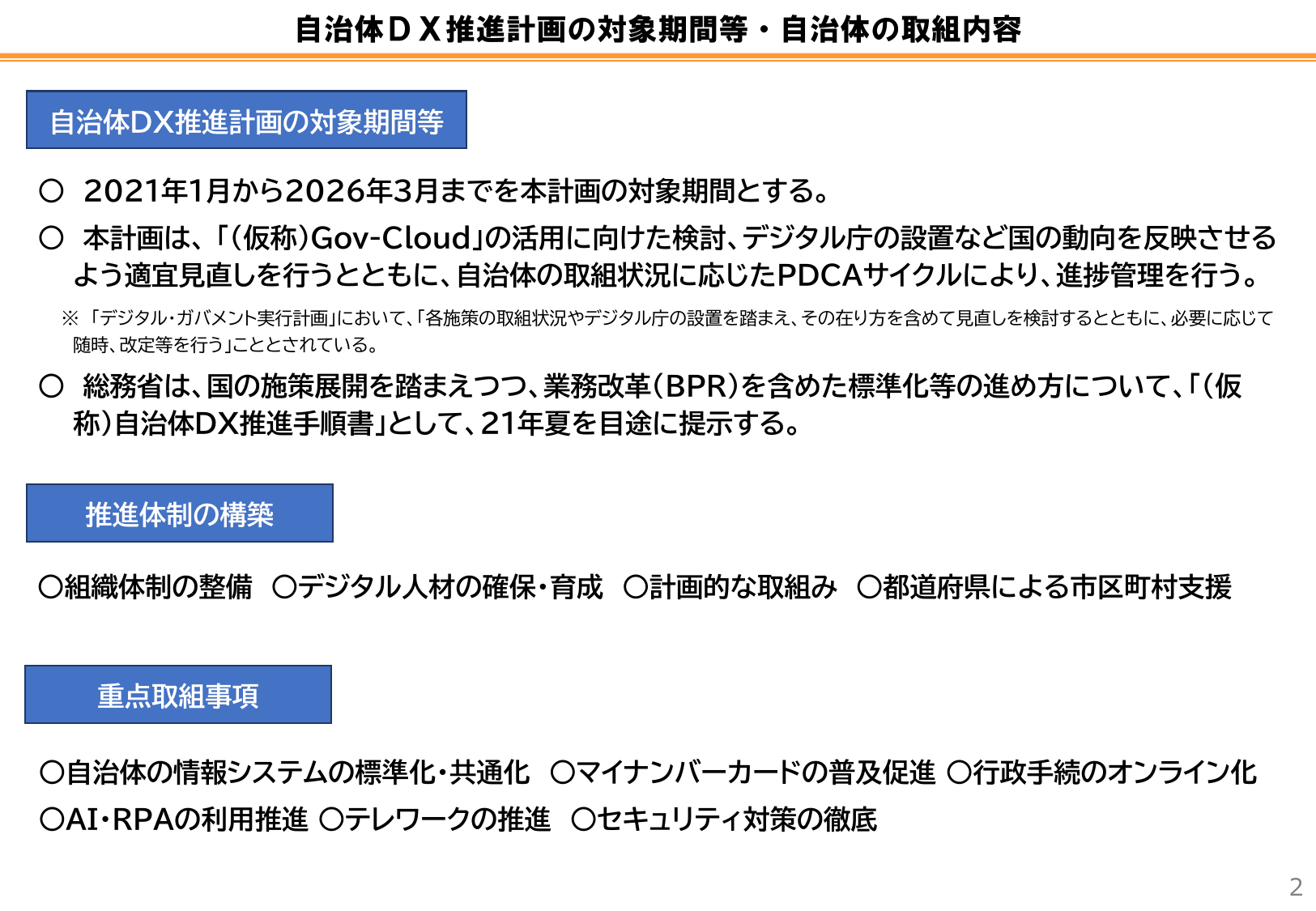 自治体DX推進計画（概要・初版）