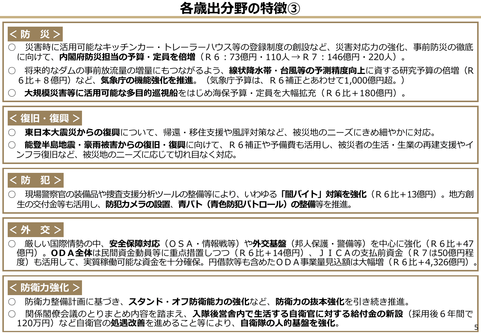 令和7年度 予算のポイント