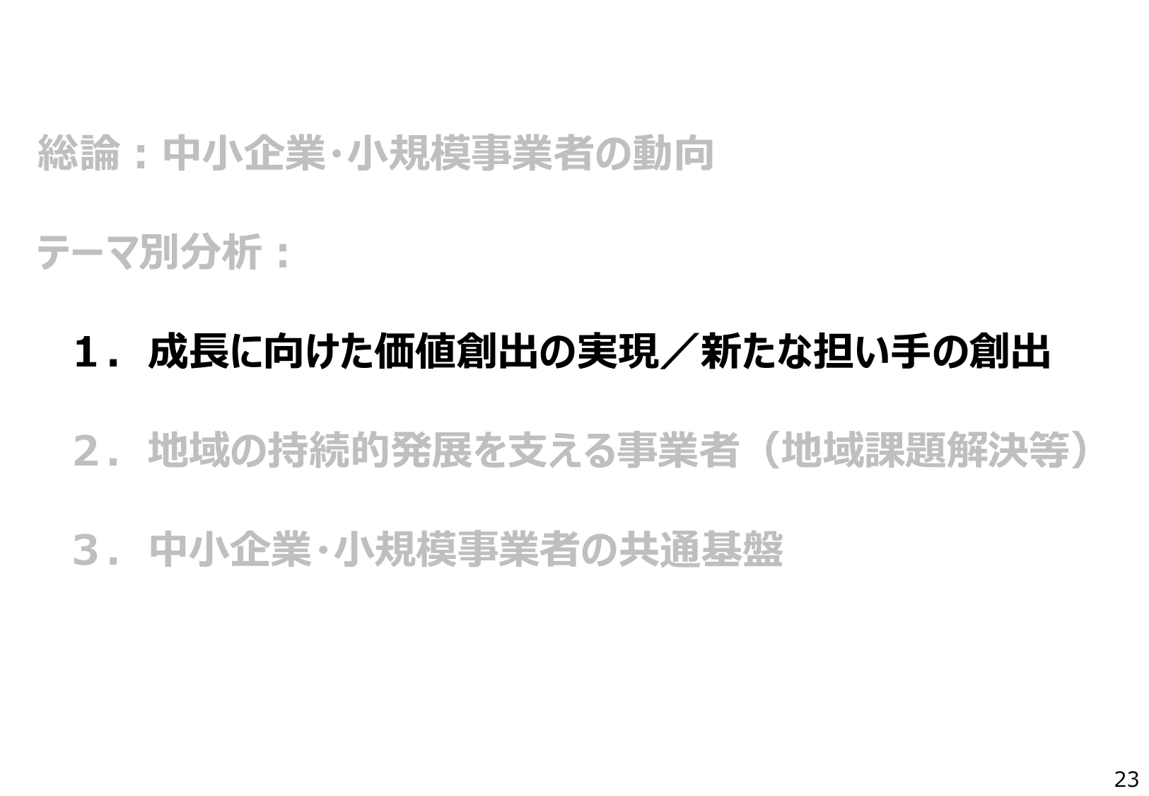 2023年版 中小企業白書（概要）